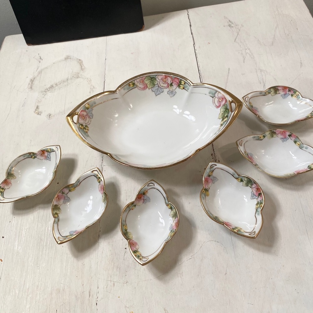 •Nippon• Handpainted Sushi/ Serving Set w/ Sauce